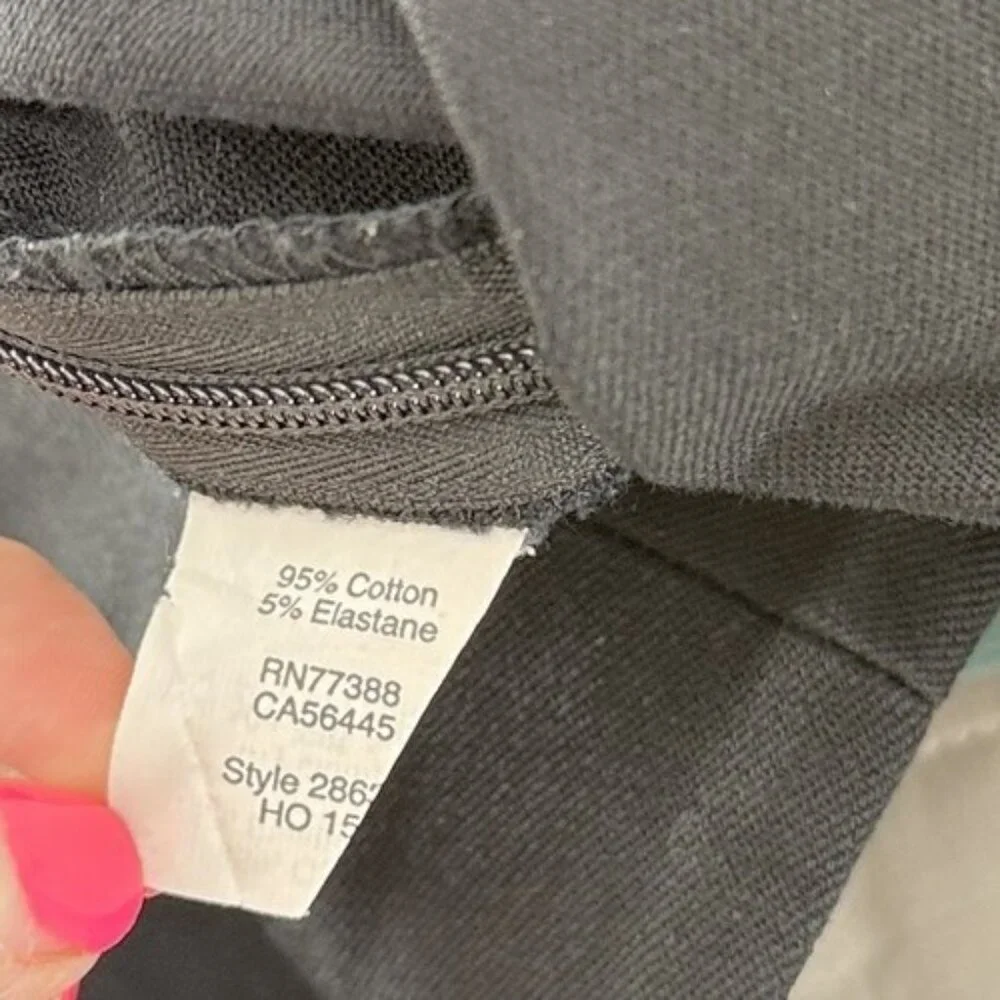 J.Crew Factory Stretch Skinny Black Cropped Pants Size‎ 6 Workwear Office Preppy
